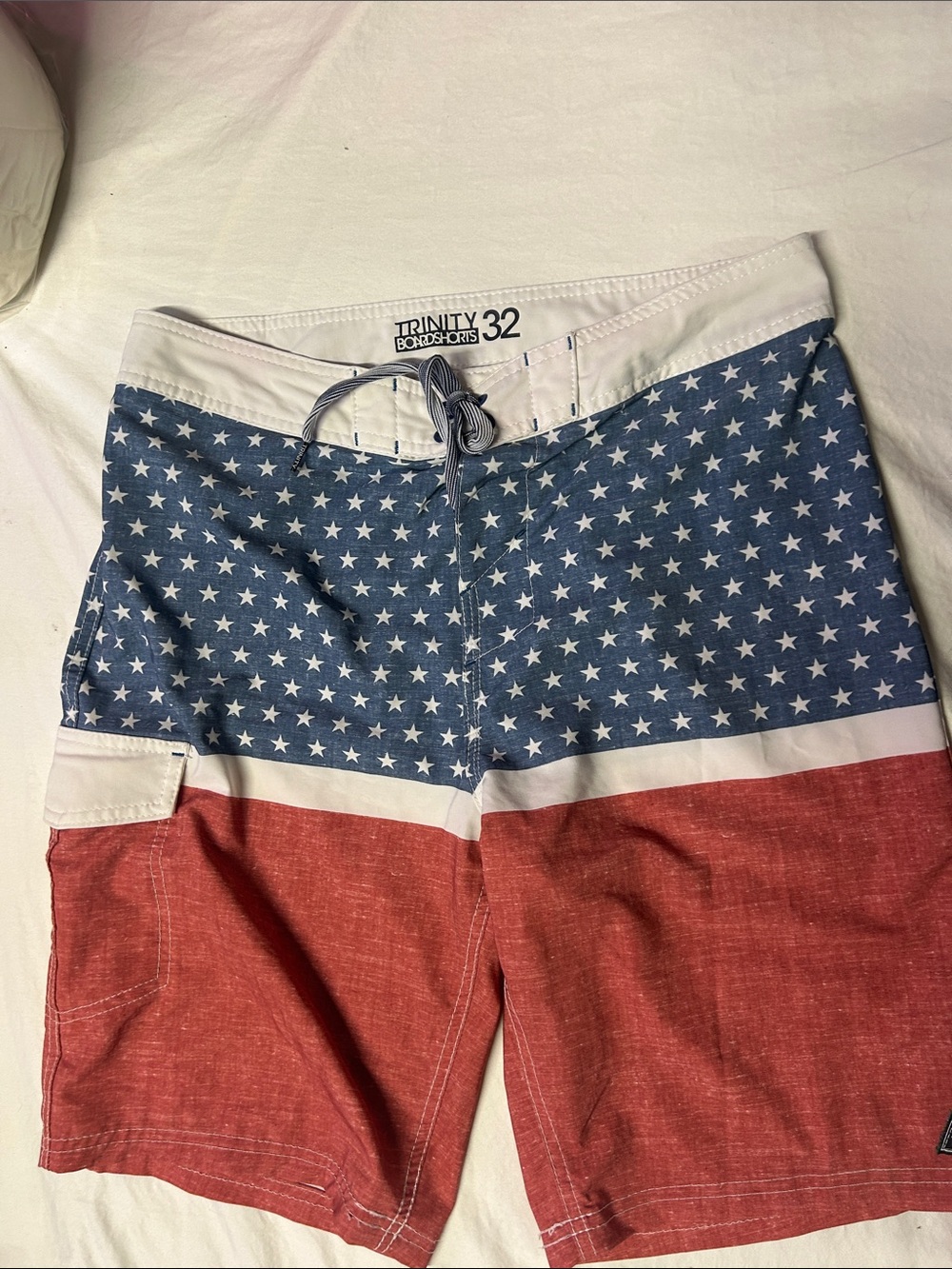 Trinity Men's Red, Blue & White Starboard Swim Shorts